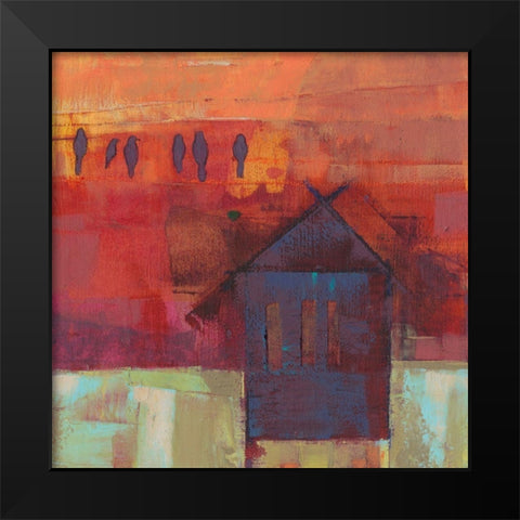Bird Barn Black Modern Wood Framed Art Print by Jachimiec, Sue