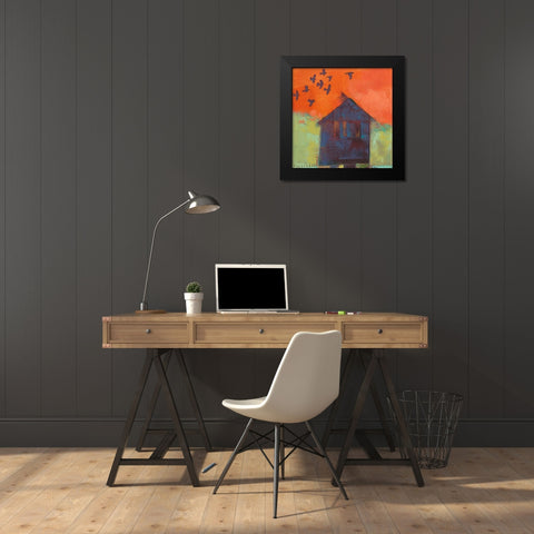 Bird Barn II Black Modern Wood Framed Art Print by Jachimiec, Sue