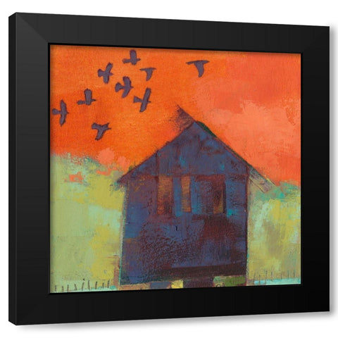 Bird Barn II Black Modern Wood Framed Art Print by Jachimiec, Sue