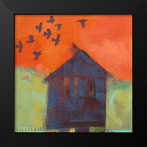 Bird Barn II Black Modern Wood Framed Art Print by Jachimiec, Sue
