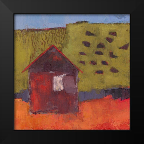 Oosburg Barn Black Modern Wood Framed Art Print by Jachimiec, Sue