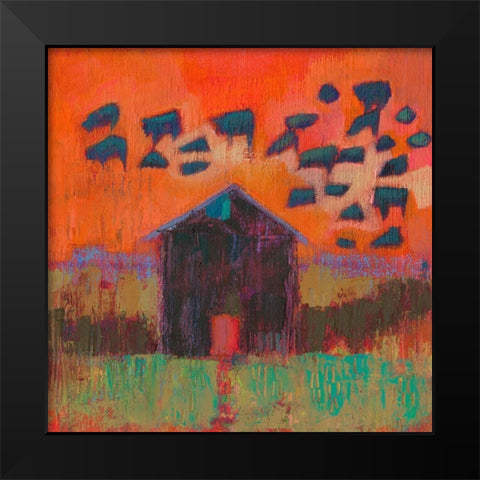 Kasten Barn Black Modern Wood Framed Art Print by Jachimiec, Sue