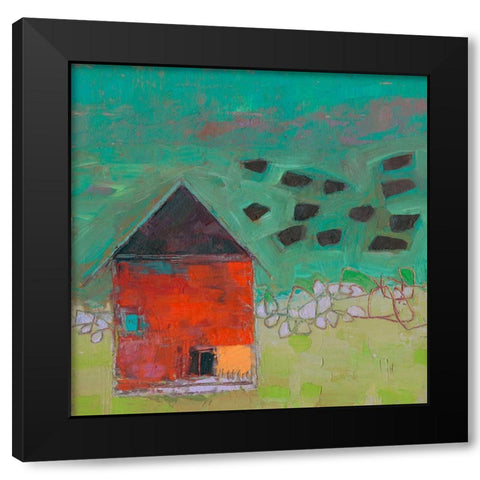 Pecatonica Barn Black Modern Wood Framed Art Print by Jachimiec, Sue