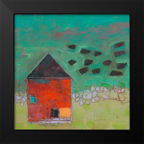 Pecatonica Barn Black Modern Wood Framed Art Print by Jachimiec, Sue