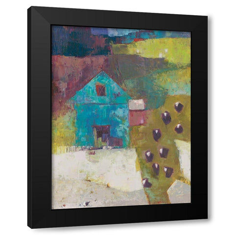 Cloverton Barn Black Modern Wood Framed Art Print with Double Matting by Jachimiec, Sue