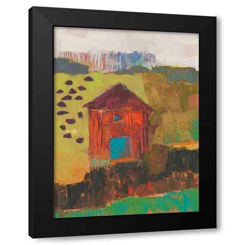 Darlington Barn Black Modern Wood Framed Art Print with Double Matting by Jachimiec, Sue