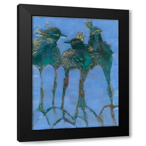 Gaggle II Black Modern Wood Framed Art Print with Double Matting by Jachimiec, Sue
