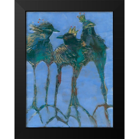 Gaggle II Black Modern Wood Framed Art Print by Jachimiec, Sue