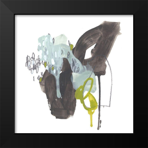Moon Drop I Black Modern Wood Framed Art Print by Vess, June Erica