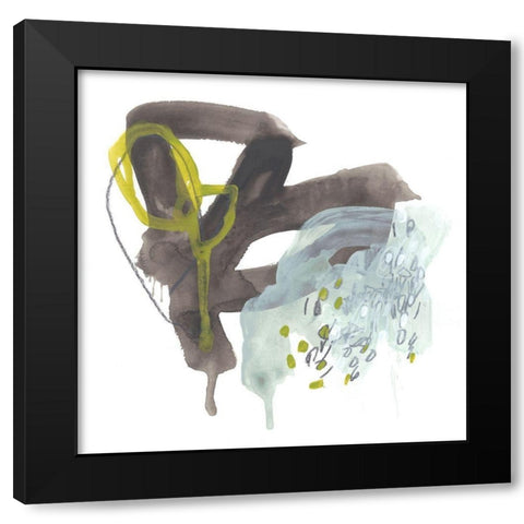 Moon Drop II Black Modern Wood Framed Art Print with Double Matting by Vess, June Erica
