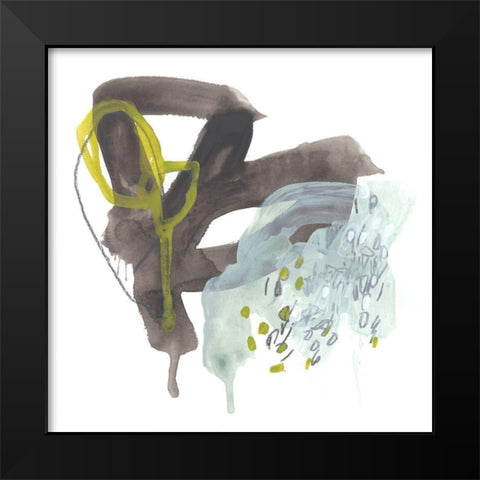 Moon Drop II Black Modern Wood Framed Art Print by Vess, June Erica
