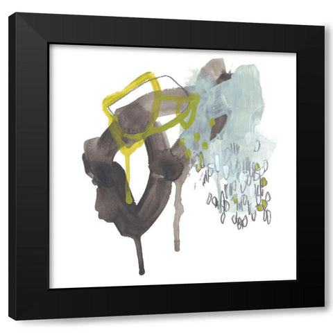 Moon Drop III Black Modern Wood Framed Art Print by Vess, June Erica