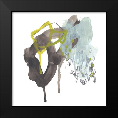 Moon Drop III Black Modern Wood Framed Art Print by Vess, June Erica