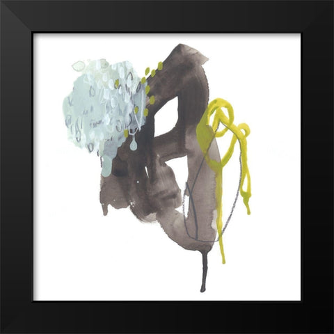 Moon Drop IV Black Modern Wood Framed Art Print by Vess, June Erica