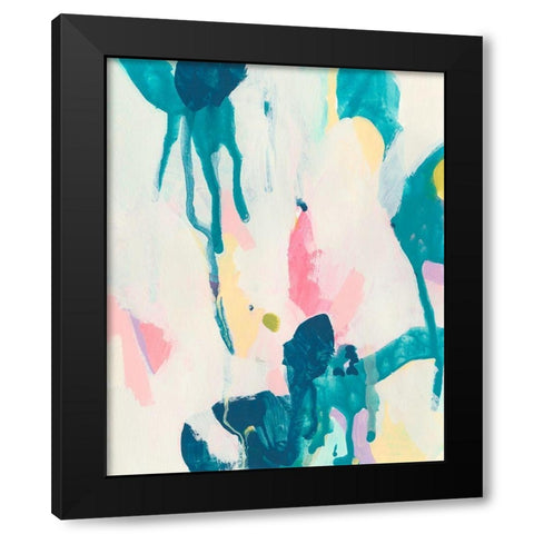 Bright Vibe I Black Modern Wood Framed Art Print by Vess, June Erica