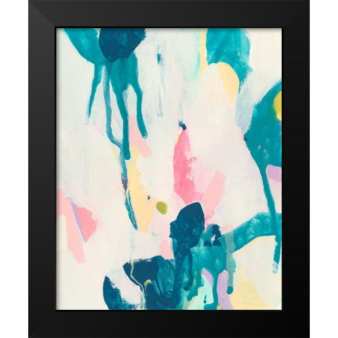 Bright Vibe I Black Modern Wood Framed Art Print by Vess, June Erica