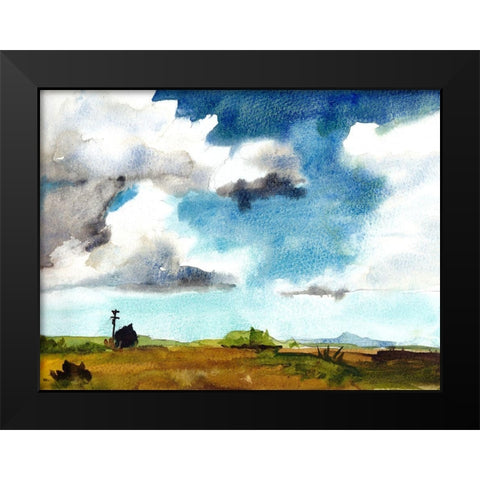 Country Life II Black Modern Wood Framed Art Print by McCreery, Paul