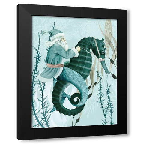 The Sea Santa I Black Modern Wood Framed Art Print by Popp, Grace