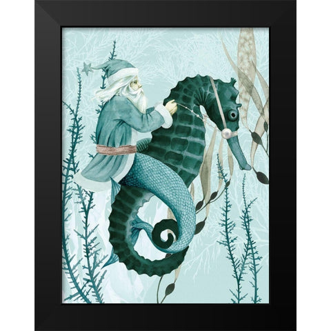 The Sea Santa I Black Modern Wood Framed Art Print by Popp, Grace