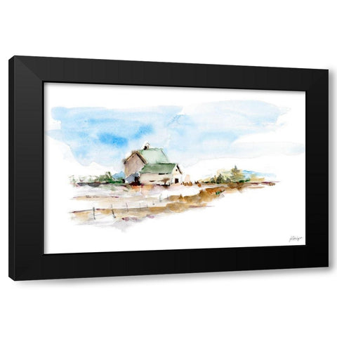 Prairie Farmhouse I Black Modern Wood Framed Art Print by Harper, Ethan
