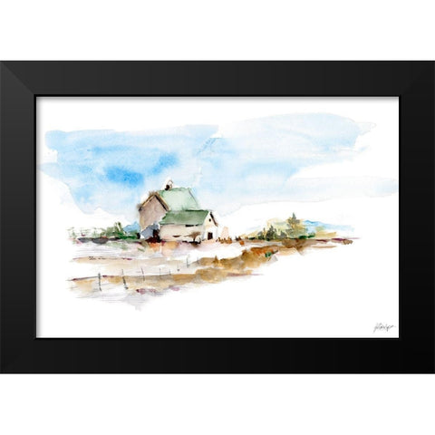 Prairie Farmhouse I Black Modern Wood Framed Art Print by Harper, Ethan