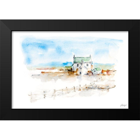 Prairie Farmhouse II Black Modern Wood Framed Art Print by Harper, Ethan