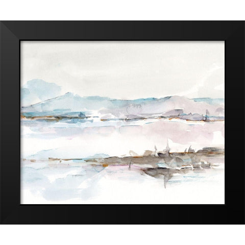 Across the Marsh II Black Modern Wood Framed Art Print by Harper, Ethan
