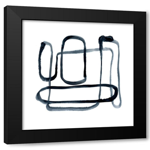 Sinuous II Black Modern Wood Framed Art Print by Stramel, Renee W.