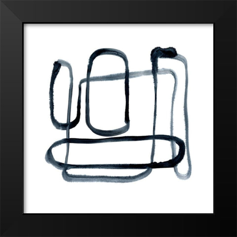 Sinuous II Black Modern Wood Framed Art Print by Stramel, Renee W.