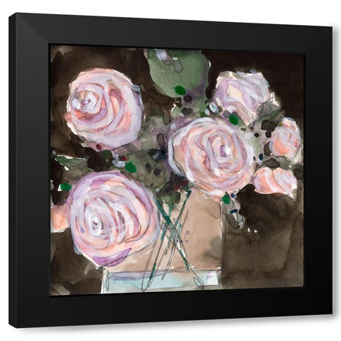 Rose Clippings I Black Modern Wood Framed Art Print by Dixon, Samuel
