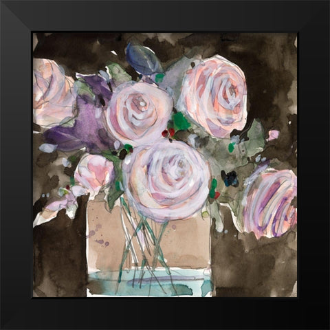 Rose Clippings II Black Modern Wood Framed Art Print by Dixon, Samuel