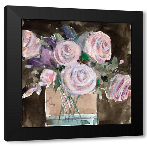 Rose Clippings II Black Modern Wood Framed Art Print by Dixon, Samuel