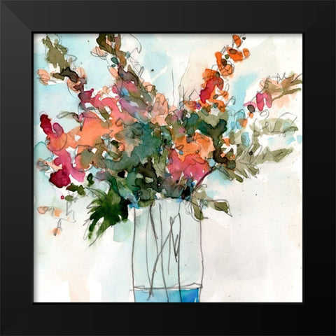 Water Garden Still Life I Black Modern Wood Framed Art Print by Dixon, Samuel