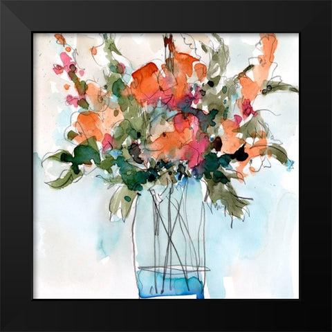Water Garden Still Life II Black Modern Wood Framed Art Print by Dixon, Samuel