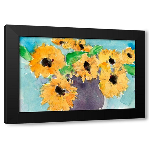 Sunflower Moment I Black Modern Wood Framed Art Print with Double Matting by Dixon, Samuel