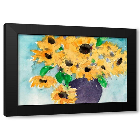 Sunflower Moment II Black Modern Wood Framed Art Print with Double Matting by Dixon, Samuel