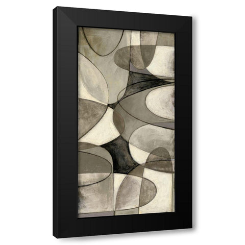 Mod Overlay II Black Modern Wood Framed Art Print with Double Matting by Meagher, Megan