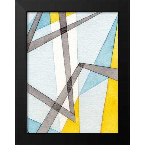 Converging Angles II Black Modern Wood Framed Art Print by Galapon, Nikki