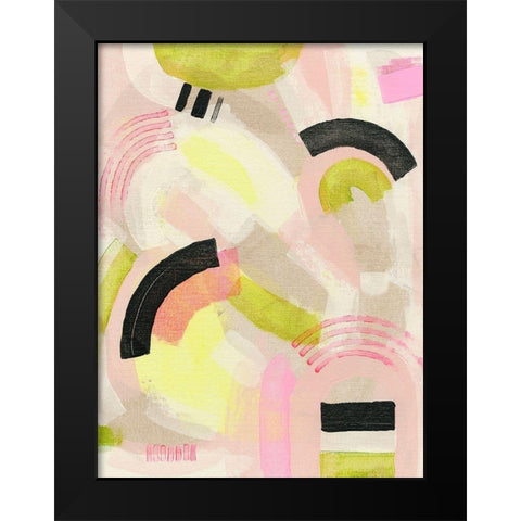 Neon Marks II Black Modern Wood Framed Art Print by Galapon, Nikki