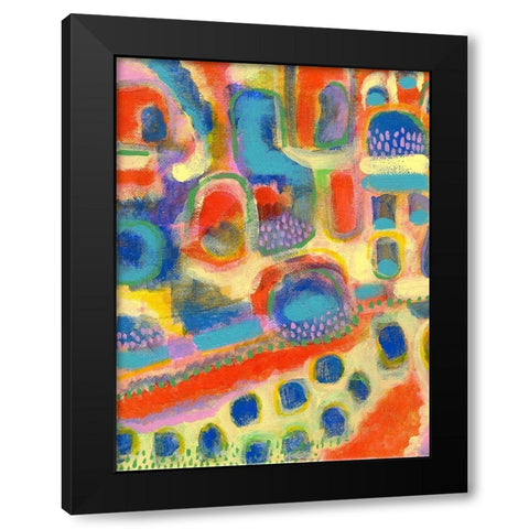 Village I Black Modern Wood Framed Art Print with Double Matting by Galapon, Nikki