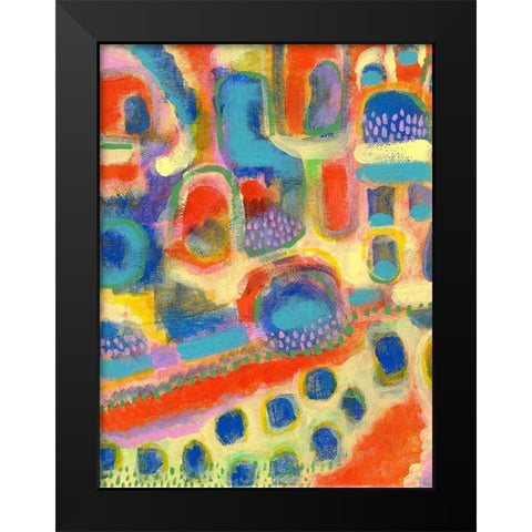 Village I Black Modern Wood Framed Art Print by Galapon, Nikki