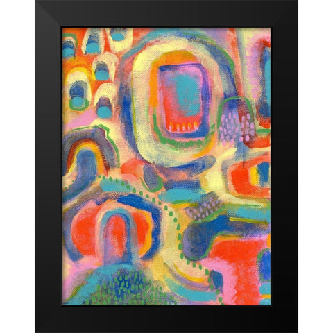 Village II Black Modern Wood Framed Art Print by Galapon, Nikki