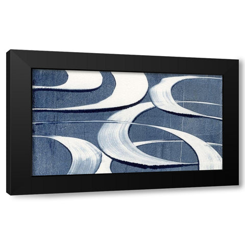 Wave Frequency I Black Modern Wood Framed Art Print by Galapon, Nikki