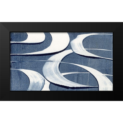 Wave Frequency I Black Modern Wood Framed Art Print by Galapon, Nikki