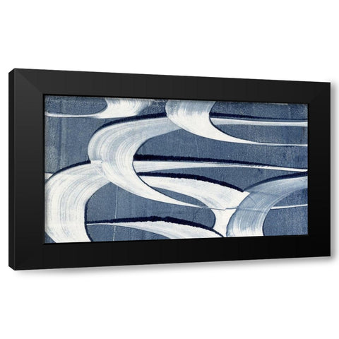 Wave Frequency II Black Modern Wood Framed Art Print by Galapon, Nikki