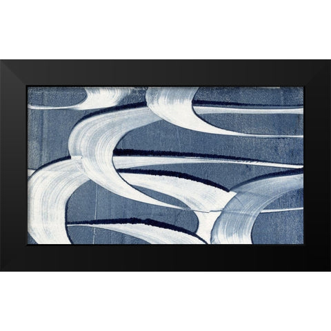 Wave Frequency II Black Modern Wood Framed Art Print by Galapon, Nikki