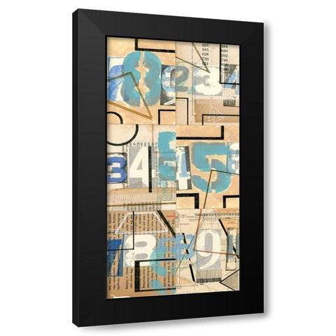 Numbers II Black Modern Wood Framed Art Print by Galapon, Nikki