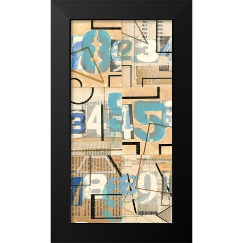 Numbers II Black Modern Wood Framed Art Print by Galapon, Nikki