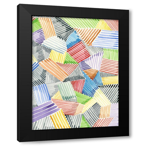 Crosshatch Quilt II Black Modern Wood Framed Art Print by Galapon, Nikki
