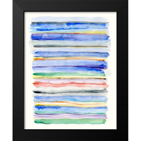 Watercolor Gradation Black Modern Wood Framed Art Print by Galapon, Nikki